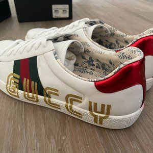 Gucci Ace Guccy Leather Sneaker Size 10